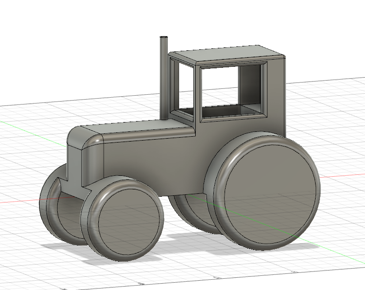 Picture of 3D designed tractor